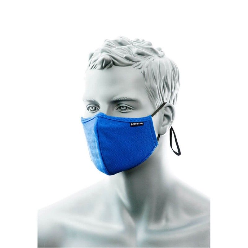 Trójwarstwowa przeciw mikrobowa maska ​​na twarz z opaską na nos (25 szt.) CV35
